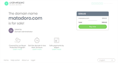 Desktop Screenshot of matadoro.com