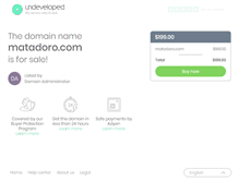 Tablet Screenshot of matadoro.com